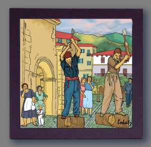 Cuadro Aizkolariak Kirola