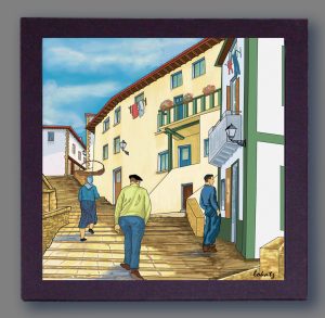 Cuadro de una de las calles emblemáticas de Getxo