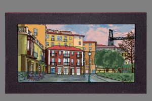 Cuadro del bar el siglo. El mas antiguo de Portugalete